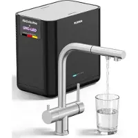 Dripio Wasserfilter UVC-AC + Fontas-S II Filterarmatur PVD-Stahl
