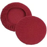 Merkloos Omgoods – Set aus 2 waschbaren Bezügen für Barhocker, passend für Hocker mit einer Höhe von 11-16 Zoll, Farbe: Bordeaux