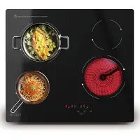 OEM Keramik-Kochfeld 60 cm, 4 Zonen, Touch, 6000 W, Timer, Kindersicherung