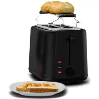 Klarstein Velaire Toaster – Toaster 2 Scheiben 800 W, 7 Bräunungsstufen, Auftauen & Aufwärmen, Brötchenaufsatz, herausnehmbares Krümelfach