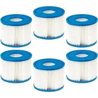Markenlos Set von 6 Schwimmbadfiltern für Intex PureSpa Typ S1 - Ideal für aufblasbare Schwimmbecken, austauschbare Kartusche und hochwertige Filtration