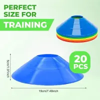 Markenlos Fußballkegel - Agility Disc - Ideal für das Training - 20 Stück - Sporthindernisse - Für das Sporttraining - Kegelset