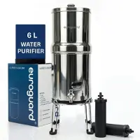 OEM Wasserfilter Edelstahl 6 l mit Aktivkohle & Ständer