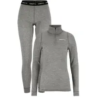 Craft Wool Merino Half Zip SET Women dk grey/melange (975M) M