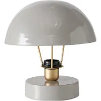 Boltze Tischlampe aus Metall CLOVER, grauer Lampenschirm, Ø 25 cm