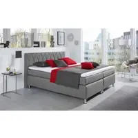 Hapo Boxspringbett "ATLANTA", grau, B:170cm L:210cm, Komplettbetten, Boxspringbett, erhältlich in verschiedenen Breiten, Farben & Maratzenarten