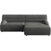 Sit&More Ecksofa SIT & MORE "Scrabble", grau (dunkelgrau), B:260cm H:80cm T:162cm, 100% Polyester, Sofas, Ecksofa, Modernes Design in verschiedenen Stoffarten