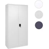 Mendler Aktenschrank HWC-H17, Stahlschrank Büroschrank Schrank, 2 Türen abschließbar Metall ~ 185x90x40cm gr