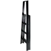 Thomas Merlo Trittleiter Lucano schwarz, Designer Chiaki Murata, 58x163.5 cm. Höhe oberste Stufe 107x76 / 15.5 cm