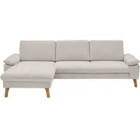 Die Planbar Ecksofa "PP-LA24075 L-Form, Breite 286 cm", cyber ecru, B:286cm T:178cm, 100% recyceltes Polyester, Sofas, Ecksofa, opt. mit Kopfstützen, Schlaffunktion, mot. Ottomane, Sitztiefenverst.