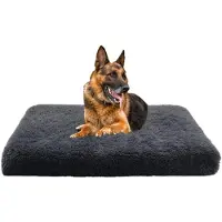 Sonstiges Flauschiges Hundebett mit Memory Foam, Orthopädisches Hundekissen, Waschbar, Rutschfest, Dunkelgrau, 40x30x5cm