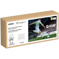 XGIMI Vibe One Match Night Collection - Vibe One tragbarer Projektor, FHD 1080P, Google TV, 250 ISO Lumen, JBL Audio, Integrierter Akku + Projektionsbildschirm mit Ständer