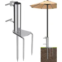 Merkloos Parasol Bodenanker mit 3 Heringen für Garten und Strand