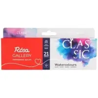 Rosa Aquarellfarben im Block, 21 Farben -