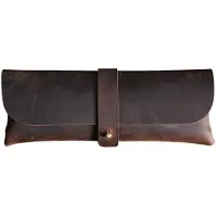 Merkloos Omgoods – Stiftetui im Vintage-Stil – Aus Leder – Organizer für 20 Stifte – 21 x 8 cm – Weiches Leder – Stilvoll und praktisch