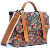 Merkloos Solidchoice – Vintage Handtasche aus Kork mit Blumenmuster