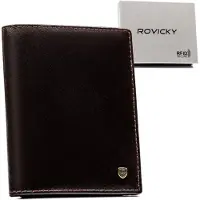 Peterson Rovicky | kompaktes Herrenportemonnaie, mit RFID, Dunkelbraun, 9x12 cm