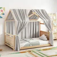 Merkloos Elzusha – 2-teiliges Bettwäsche-Set aus Musselin – Hellgrau, 350 x 135 cm