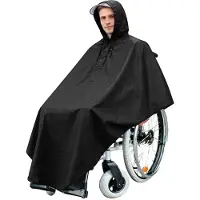 Merkloos Solidchoice – Regenponcho für Erwachsene – Wasserdichter Poncho mit Kapuze und reflektierenden Streifen