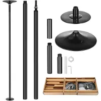 StarTech.com Tanzstange - Pole-Dance-Stange - Drehbare Und Statische Funktion - Abnehmbar - Höhenverstellbar - 45 mm - Für Zuhause, Fitnessstudio Und Club - Schwarz