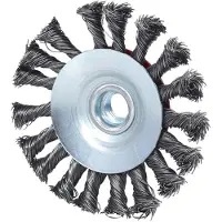 Ks Tools Rostfreie Kegelform-Stahldrahtrundbürste 0,5 mm Ø 100 mm - 340.0050
