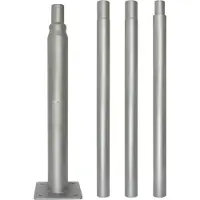 LED line Lichtmast höhenverstellbar 1m 2m 3m 4m für Parkleuchte Grau