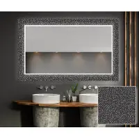 Artforma Badspiegel 70x70 cm - Vertikal mit LED Beleuchtung - LED Farbe Kaltweiß 7000K - TAO110 - Touch Schalter - Individuell Nach Maß - Beleuchtet Wandspiegel Lichtspiegel Badezimmerspiegel