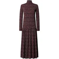 Pepe Jeans für Damen. PL9537921 Brianae Kleid granatrot (S), Lässig, Kastanienbraun, Viskose, Langarm