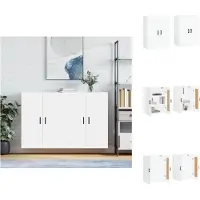 vidaXL Wandschrank Weiß 69,5x34x90 cm Holzwerkstoff