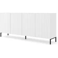 Homlando Komoda Wave, 200 cm, weiß matt