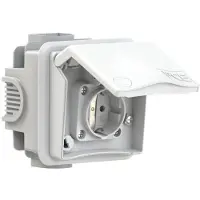 Pce 8830v Schutzkontakt-Unterputzsteckdose inkl. UP-Dose Design IP44 (weiß)