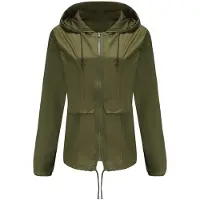 Merkloos Damen Wasserdichte Regenjacke - Atmungsaktive Sportjacke mit Reißverschluss