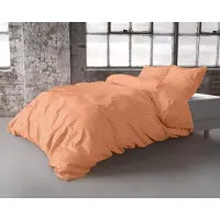 Merkloos Bettbezug-Set Orange 240x200/220 cm mit 2 Kissenbezügen