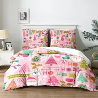 Sonstiges Weihnachts Bettwäsche 3-teilig 220x240cm Rentier mit 2 Kissenbezügen 65x65cm Polyester
