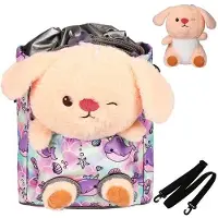 Benza Ibenzoa Kinderfahrradkorb mit abnehmbarem Kuscheltier – 100% wasserdicht, maschinenwaschbar, reflektierend, patentierte Lenkerbefestigung, rosa/blau/lila/schwarz