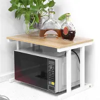 Merkloos Magnetronregal – Platzsparend – Küchenregal, freistehend – Zweistufiges Design – 57 x 38 x 35 cm – Sicher und langlebig – Organisieren Sie Ihre Küche