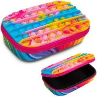 Benza Ibenzoa Pop-Federmäppchen – sensorisches Zappelspielzeug & Silikon-Bubble-Etui, Platz für 60+ Stifte, 20 x 14 x 5,9 cm