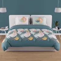Merkloos Bettbezug Set aus Baumwolle - 260x240 cm Mathematik Blau