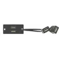 Kramer WU-2AA Wall-Plate Einsatz mit 2x USB 2.0 -A Durchgangsverbinder