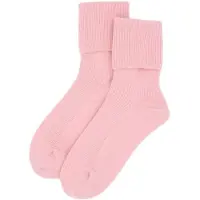 Merkloos 100% reine Kaschmir Bett-Socken für Damen, warm und gemütlich, Einheitsgröße, Hellrosa