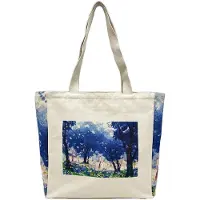 Benza Ibenzoa Große Jute-Canvas Schultertasche 35 x 10 x 35 cm – geräumige Alltagstasche mit Reißverschluss, Innenfach & langen Tragehenkeln (ca. 29 cm), biologisch abbaubar