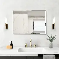 Merkloos Rechteckiger Spiegel 50 x 70 cm für Badezimmer und Wohnzimmer