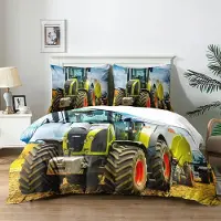 Sonstiges Bettwäsche-Set Traktor 220x240cm Mikrofaser Kinder 1 Bettbezug + 2 Kissenbezüge 65x65cm