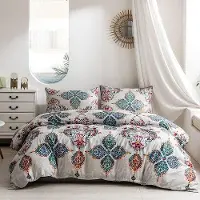 Benza Ibenzoa Bettwäsche-Set mit Mandala im Boho‑Stil – 140 x 200 cm Einzelbett, inkl. 65 x 65 cm Kissenbezug, 100% Microfaser, verdeckter Reißverschluss