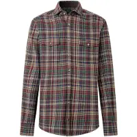 Hackett London für Herren. HM3010897 Flanellhemd kariert Country Fit klassisch mehrfarbig (S), Lässig, Baumwolle, Langarm