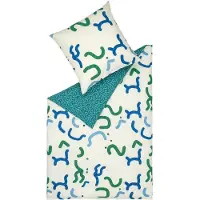 Merkloos Bettwäsche-Set Crinkles Blau 140x200+70x90