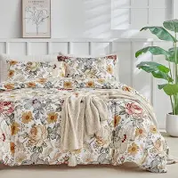 Merkloos Buntes Blumenbettwäsche-Set, 200 x 200 cm mit 2 Kissenbezügen