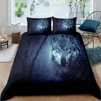 Sonstiges Kinder Bettwäsche Wolf 155x220 cm 3-teilig Mikrofaser 2 Kissenbezüge 80x80 cm