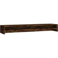 vidaXL Monitorständer Räuchereiche 100x24x13 cm Holzwerkstoff