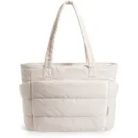 Benza Ibenzoa Damen-Schultertasche mit Reißverschluss – für Arbeit & Reisen, passt 15,6 Zoll Laptop, Beige, 31 x 15,5 x 28 cm, 20 L